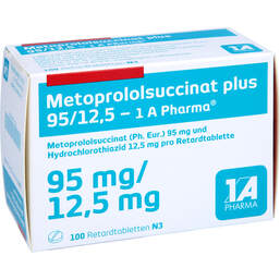 Abbildung: Metoprololsuccinat plus 95 / 1 100 St, Retard-Tabletten PZN 00846168