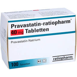 Abbildung: Pravastatin ratiopharm 40 mg Tabletten 100 St, Tabletten PZN 00848724