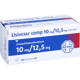Abbildung: Lisihexal comp. 10 mg / 12,5 mg Tabletten 100 St, Tabletten PZN 00850359