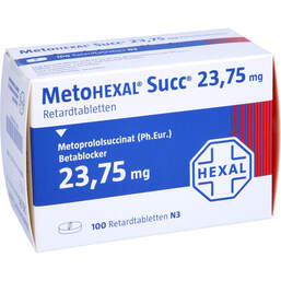 Abbildung: Metohexal Succ 23,75 mg Retardtabletten 100 St, Retard-Tabletten PZN 00850419