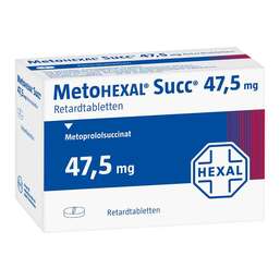 Abbildung: Metohexal Succ 47,5 mg Retardtabletten 50 St, Retard-Tabletten PZN 00850431