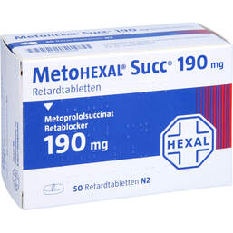 Abbildung: Metohexal Succ 190 mg Retardtabletten 50 St, Retard-Tabletten PZN 00850537