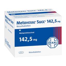 Abbildung: Metohexal Succ 142,5 mg Retardtabletten 100 St, Retard-Tabletten PZN 00850595