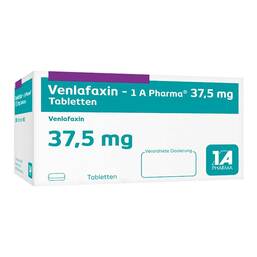 Abbildung: Venlafaxin 1A Pharma 37,5 mg Tabletten 20 St, Tabletten PZN 00852140