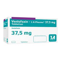 Abbildung: Venlafaxin 1A Pharma 37,5 mg Tabletten 50 St, Tabletten PZN 00852157