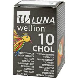 Abbildung: Wellion Luna Cholesterinteststreifen 10 St, Teststreifen PZN 00866053