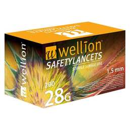 Abbildung: wellion® Safetylancets 28G 200 St, Lanzetten PZN 00866231