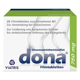 Abbildung: Dona 750 mg Filmtabletten Filmtabletten, 20 St PZN 00868678