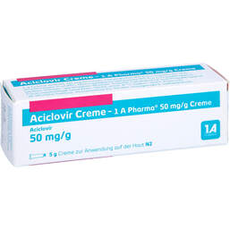 Abbildung: Aciclovir Creme 1A Pharma 5 g, Creme PZN 00870445