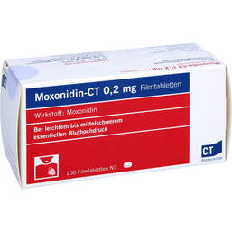 Abbildung: Moxonidin-CT 0,2 mg Filmtabletten 100 St, Filmtabletten PZN 00873490