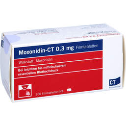 Abbildung: Moxonidin-CT 0,3 mg Filmtabletten 100 St, Filmtabletten PZN 00873567
