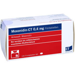 Abbildung: Moxonidin-CT 0,4 mg Filmtabletten 100 St, Filmtabletten PZN 00873745
