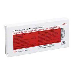 Abbildung: Isotonische Nacl Lösung 0,9% Eifelfango Injektionslösung 10X2 ml, Injektionslösung PZN 00874064