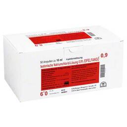Abbildung: Isotonische Nacl Lösung 0,9% Eifelfango Injektionslösung 50X10 ml, Injektionslösung PZN 00874762