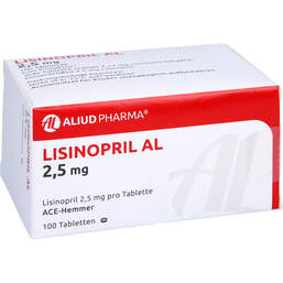 Abbildung: Lisinopril AL 2,5 mg Tabletten 100 St, Tabletten PZN 00879529