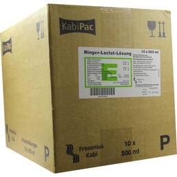 Abbildung: Ringer Lactat Lösung Plastik Infusionslösung 10X500 ml, Infusionslösung PZN 00879920