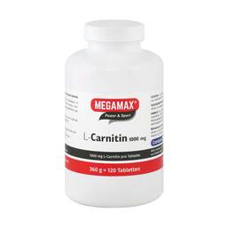 Abbildung: Megamax L Carnitin 1000 mg Tabletten Tabletten, 120 St PZN 00885731