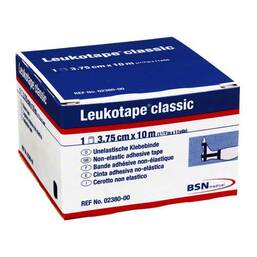 Abbildung: Leukotape Classic 10mx3,75cm schwarz Binden, 1 St PZN 00885949