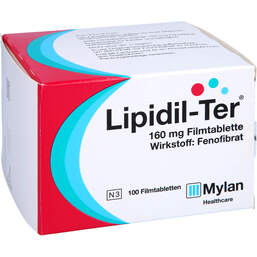 Abbildung: Lipidil Ter 160 mg Filmtabletten 100 St, Filmtabletten PZN 00892346