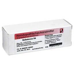 Abbildung: Belladonna D6 Globuli Globuli, 10 g PZN 00907467