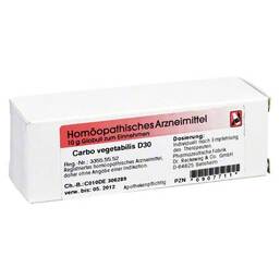 Abbildung: Carbo vegetabilis D 30 Globuli Globuli, 10 g PZN 00907711
