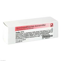 Abbildung: Sulfur D 12 Globuli Globuli, 10 g PZN 00909437