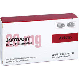 Abbildung: Jatrosom 20 mg Filmtabletten 20 St, Filmtabletten PZN 00911693