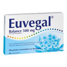 Abbildung: Euvegal Balance 500 mg Filmtabletten Filmtabletten, 40 St PZN 00930615