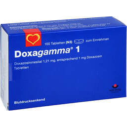 Abbildung: Doxagamma 1 mg Tabletten 100 St, Tabletten PZN 00947308