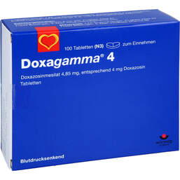 Abbildung: Doxagamma 4 mg Tabletten 100 St, Tabletten PZN 00947372