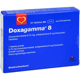 Abbildung: Doxagamma 8 mg Tabletten 50 St, Tabletten PZN 00947395