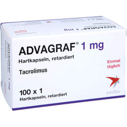 Abbildung: Advagraf 1 mg Hartkapseln retardiert 100 St, Retard-Kapseln PZN 00948549