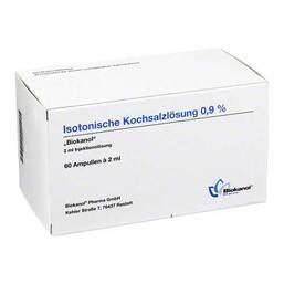 Abbildung: Isotonische Kochsalzlösung 0,9% Biokanol Ampullen 60X2 ml, Ampullen PZN 00955561