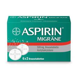 Abbildung: Aspirin Migräne Brausetabletten Brausetabletten, 12 St PZN 00958281