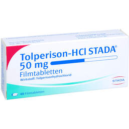 Abbildung: Tolperison HCL STADA 50 mg Filmtabletten 48 St, Filmtabletten PZN 00979610