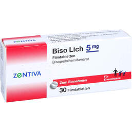 Abbildung: Bisolich 5 mg Filmtabletten 30 St, Filmtabletten PZN 00992823