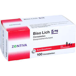 Abbildung: Bisolich 5 mg Filmtabletten 100 St, Filmtabletten PZN 00992852