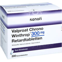 Abbildung: Valproat chrono Winthrop 300 mg Retardtabletten 200 St, Retard-Tabletten PZN 00999127