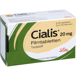 Abbildung: Cialis 20 mg Filmtabletten 8 St, Filmtabletten PZN 00999914