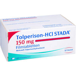 Abbildung: Tolperison HCL STADA 150 mg Filmtabletten 100 St, Filmtabletten PZN 01004856
