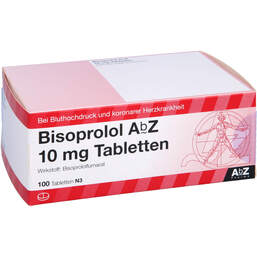 Abbildung: Bisoprolol AbZ 10 mg Tabletten 100 St, Tabletten PZN 01014978