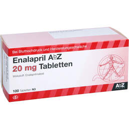 Abbildung: Enalapril AbZ 20 mg Tabletten 100 St, Tabletten PZN 01015699