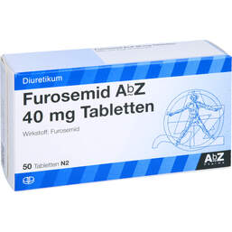 Abbildung: Furosemid AbZ 40 mg Tabletten 50 St, Tabletten PZN 01015825