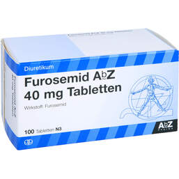 Abbildung: Furosemid AbZ 40 mg Tabletten 100 St, Tabletten PZN 01015831
