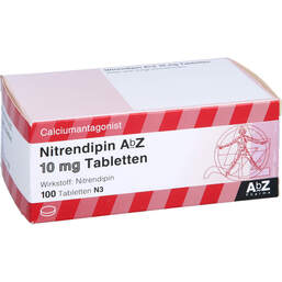 Abbildung: Nitrendipin AbZ 10 mg Tabletten 100 St, Tabletten PZN 01016635