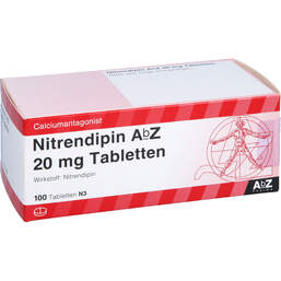 Abbildung: Nitrendipin AbZ 20 mg Tabletten 100 St, Tabletten PZN 01016658