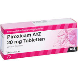 Abbildung: Piroxicam AbZ 20 mg Tabletten 20 St, Tabletten PZN 01016782