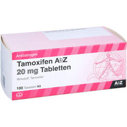 Abbildung: Tamoxifen AbZ 20 mg Tabletten 100 St, Tabletten PZN 01017020