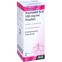 Abbildung: Tramadol AbZ 100 mg / ml Tropfen zum Einnehmen 10 ml, Tropfen zum Einnehmen PZN 01017178