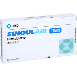Abbildung: Singulair 10 mg Filmtabletten 20 St, Filmtabletten PZN 01017540